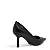 Scarpin Couro Pelica Soft Preto Salto Médio - Imagem 3