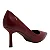 Scarpin Couro Pelica Soft Vermelho Merlot Salto Fino - Imagem 3