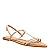 Rasteira Bico Folha Napa Knit Bege - Imagem 1