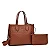 Kit Bolsa Tote Soft E Clutch Marrom Safari - Imagem 2