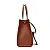 Kit Bolsa Tote Soft E Clutch Marrom Safari - Imagem 3