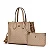 Kit Bolsa Tote Soft E Clutch Bege - Imagem 2