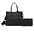 Kit Bolsa Tote Soft E Clutch Preta - Imagem 1