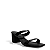 Mule Couro Preto Salto Grosso Bico - Imagem 1