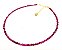 Colar Chocker de Pedra Natural Rubi banhado em Ouro 18K - Imagem 8