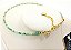 Colar Chocker de Pedra Natural Esmeralda banhado em Ouro 18K - Imagem 6