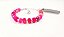 Pulseira com Fecho Pedra Natural Agata Pink Facetada banhado em Ouro Branco - Imagem 2