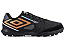 Chuteira Umbro Society Pro 5 preto / laranja/ Azul - Imagem 1