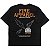 Camiseta Oversized Flame Team Preta Fire - Imagem 1