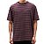 Camiseta Listrada Label Bordô - Imagem 1