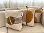 Conjunto com 3 Almofadas Ocre/Bege - Imagem 1