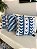 Conjunto com 3 Almofadas Bordadas Azuis - Imagem 1