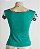 BLUSA VERDE  CUSTOMIZADA - Imagem 2