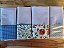 Kit 04 Panos de Prato minimalista barra de tecido estampado - Imagem 2