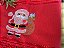 Toalha de Lavabo Vermelha Natal Papai Noel com Renda Guipir - Imagem 3