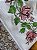 Toalha de Lavabo Branca Bordada Flores - Imagem 3