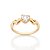 ANEL SKINNY CORAÇÕES ABAULADOS BANHADO A OURO 18K  ROMMANEL 513576 - Imagem 1