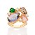 MAXI ANEL BANHADO A OURO 18K COM ZIRCÔNIAS E CRISTAIS  ROMMANEL 513577 - Imagem 1