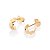 BRINCO MEIA ARGOLA CORAÇÕES BANHADO A OURO 18K ROMMANEL 527482 - Imagem 2