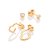 KIT BRINCO MEIA ARGOLA CORAÇÃO E SOLITÁRIO BANHADO A OURO 18K ROMMANEL 527484 - Imagem 1