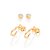 KIT BRINCO MEIA ARGOLA CORAÇÃO E SOLITÁRIO BANHADO A OURO 18K ROMMANEL 527484 - Imagem 2