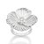 MAXI ANEL FLOR PRATA 925 E ZIRCÔNIAS BRANCAS ROMMANEL 810348 - Imagem 1