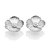 BRINCO BOTÃO FLOR PRATA  925 COM ZIRCONIAS BRANCAS ROMMANEL 820265 - Imagem 1