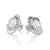 BRINCO BOTÃO FLOR PRATA  925 COM ZIRCONIAS BRANCAS ROMMANEL 820265 - Imagem 2