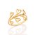 ANEL SKINNY CORAÇÕES BANHADO A OURO 18K ROMMANEL 513582 - Imagem 1