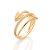 ANEL ARO TRIPLO FLECHA ZIRCÔNIAS BRANCAS BANHADO A OURO 18K ROMMANEL 513584 - Imagem 2