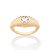 ANEL SKINNY CORAÇÃO EM CAMADAS ZIRCÔNIA BRANCA BANHADO A OURO 18K ROMMANEL 513585 - Imagem 1
