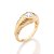ANEL SKINNY CORAÇÃO EM CAMADAS ZIRCÔNIA BRANCA BANHADO A OURO 18K ROMMANEL 513585 - Imagem 2