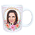 Caneca  Alfabeto Floral com Foto e Nome - Imagem 2