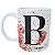 Caneca Alfabeto Floral com Foto e Nome - Imagem 1