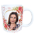 Caneca Alfabeto Floral com Foto e Nome - Imagem 2