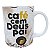 Caneca Xadrez Café Com Deus - Imagem 2