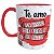 Caneca Vermelha Te amo Te quero - Imagem 1