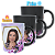 Caneca Mágica Alfabeto Floral com Foto - Imagem 1