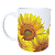 Caneca Floral Girassol - Imagem 1