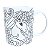 Caneca de Colorir Unicórnio - Imagem 2