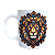 Caneca Mandala Leão Lotus - Imagem 1