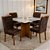 Mesa de Jantar Los Angeles 90x90 c/ 4 cadeiras madeira maciça - Imagem 5