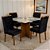 Mesa de Jantar Los Angeles 90x90 c/ 4 cadeiras madeira maciça - Imagem 6