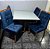 Mesa de Jantar Los Angeles 90x90 c/ 4 cadeiras madeira maciça - Imagem 6