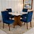 Mesa de Jantar Los Angeles 90x90 c/ 4 cadeiras madeira maciça - Imagem 7