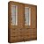 Roupeiro Closet Sevilha  4P c/ 2 Espelho 12 Gavetas - Carioca - Imagem 3