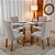 Mesa de Jantar Pedro 120x80 c/ 4 cadeiras madeira maciça - Imagem 8
