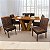 Mesa Classic 160x80 Tampo Laminado c/ 6 Cadeiras Madeira Maciça - Imagem 4