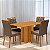 Mesa de Jantar Recife 120x80 Tampo Laminado c/ 4 Cadeiras Madeira Maciça - Imagem 3
