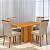 Mesa de Jantar Recife 120x80 Tampo Laminado c/ 4 Cadeiras Madeira Maciça - Imagem 1